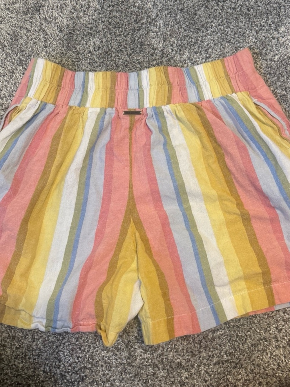 Billabong High-Waist Multicolor Striped Shorts